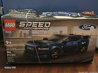 Front of box showing set 76920 Ford Mustang Dark Horse, age and piece count