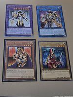 Group shot of all four Yu-Gi-Oh! cards