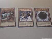 Front view of all three cards side by side