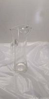 Full view of clear glass pitcher
