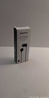 Front of sealed Sony headphone box