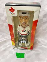 Front view of boxed Owen Nolan Olympic bobblehead