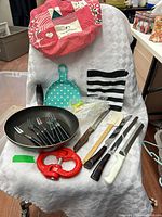 Group shot of all items on chair