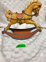 Horse on rocker base full view
