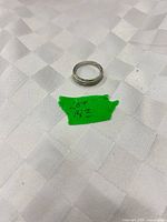 Top view of sterling silver band ring