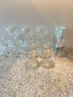 Group shot of all glasses on countertop