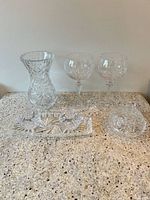 Group shot of all seven crystal pieces