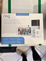 Front of retail box showing Ring Video Doorbell 2 + Chime kit