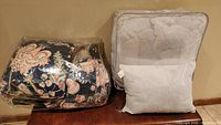 cushion covers and inserts in storage bags