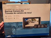 Front of box showing Type S BehindSight Backup Camera Kit and contents image