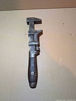 Full view of 12-inch COES wood-handle monkey wrench