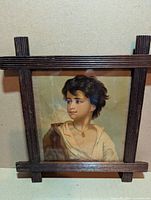 Full view of framed lithograph print