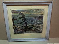 Full view of framed Stormy Weather Georgian Bay print