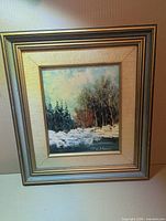 Framed oil painting showing full artwork and frame
