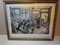 Full view of framed print showing artwork and frame