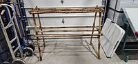 Full view of assembled bamboo drying rack