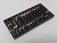 Top view of entire abacus showing beads and frame