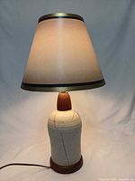 Lamp with shade illuminated