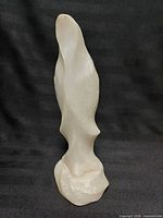 front angle of alabaster abstract sculpture