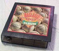 Closed binder showing Baseball Card Album cover