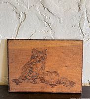 Front view of entire wooden plaque