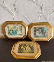 All three octagonal Florentine plaques on display