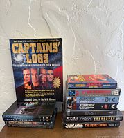 Overall shot with book, DVD row and VHS/book stack