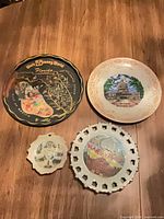 Group shot of the four decorative plates