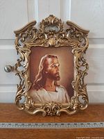 Full view of framed Jesus lithograph