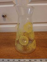 Full view of carafe front showing pattern and shape