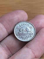 Reverse showing beaver design, denomination and date