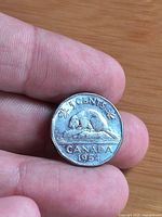 Reverse showing beaver, denomination and date