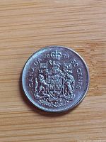 Reverse showing Canadian Coat of Arms and date 1978