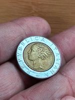 Obverse, female head with REPUBBLICA ITALIANA legend