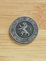 Obverse showing lion with shield, motto and date 1862