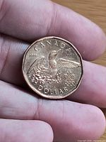 Reverse side showing loon, date 2004, Olympic rings