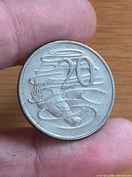 Reverse side of Australian 20 cent coin showing platypus