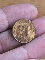 Obverse showing portrait, denomination and date