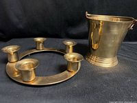 Candle ring and vase side by side