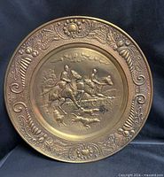 Full view of hammered brass wall plate