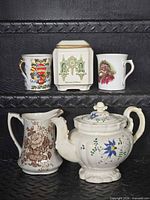 Group shot showing all six teaware pieces