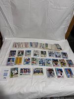 Overview of all card stacks and spread showing quantity