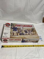 Front of boxed Airfix Fort Sahara kit with ruler for scale