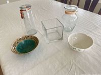 Group shot of all five items on table