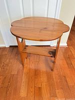 Side view of table with leaves raised