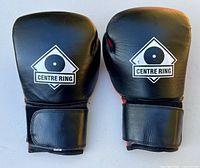 Top view showing black outer surfaces and Centre Ring logos