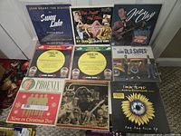 Nine records including Sway Lake, Ben-Hur, Same Old Shoes, Phoenix, Jack White, Pink Floyd
