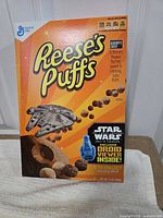 Front of Reese’s Puffs Star Wars promotional cereal box