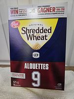 Front of Post Shredded Wheat Montreal Alouettes #9 box