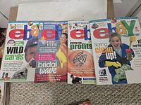 Front covers of four eBay magazines